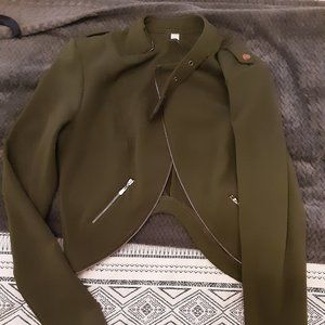 Moss green Cropped blazer